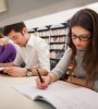 In the library